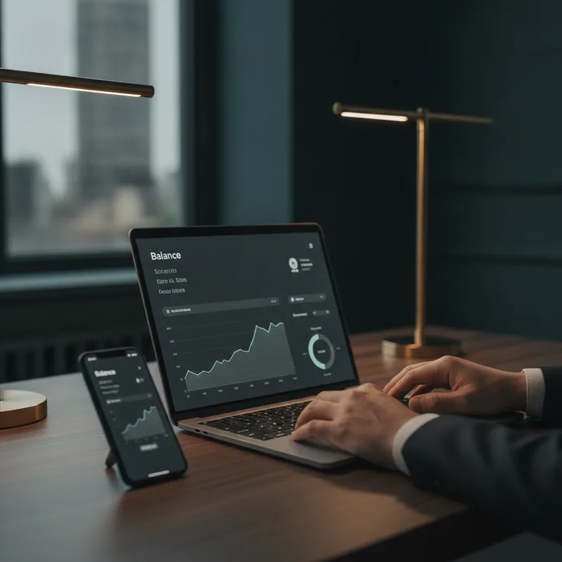AI-driven market signals dashboard with live trend chart and confidence levels